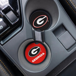 Georgia Bulldogs Car Coaster Set 2pcs