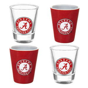 Alabama Crimson Tide 4 Piece Ceramic and Glass 2oz. Shot Glass Set