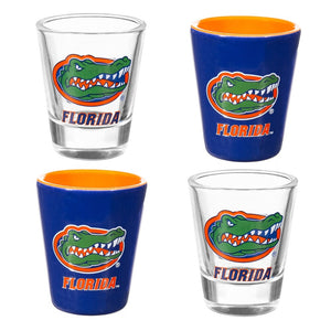 Florida Gators 4 Piece Ceramic and Glass 2oz. Shot Glass Set