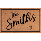 Personalized Family Name Coir Mat