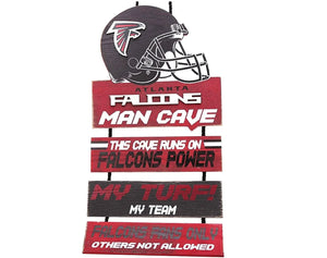 Atlanta Falcons Helmet Man Cave Rules Sign