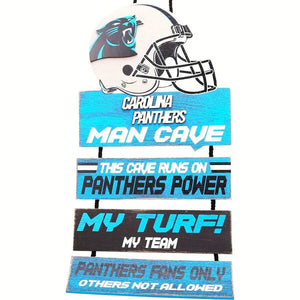 Carolina Panthers Helmet Man Cave Rules Sign