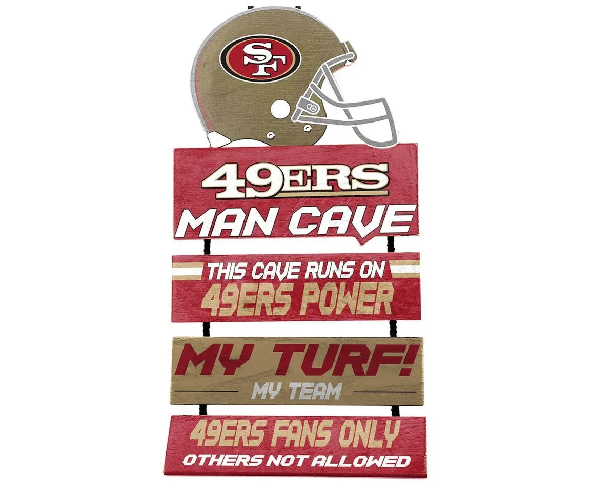 San Francisco 49ers Helmet Man Cave Rules Sign
