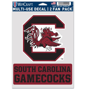 South Carolina Gamecocks Sports Multi Used Decal 2 Fan Pack