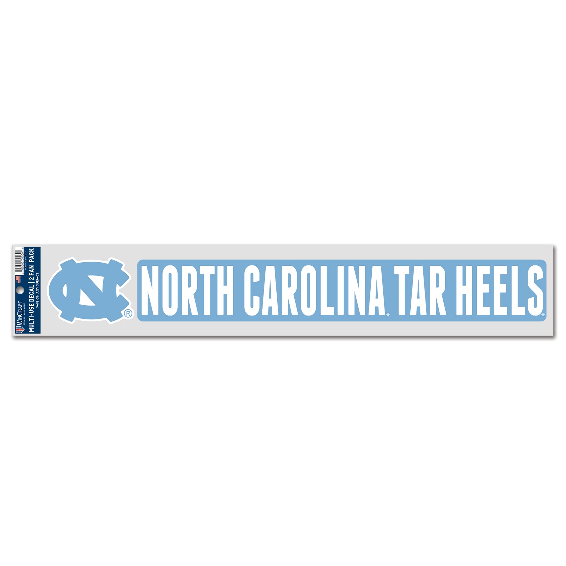 North Carolina Tar Heels Sports Decal Multi Used 2 Fan Pack