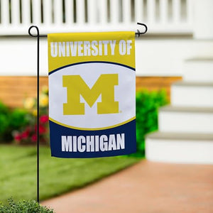 Michigan Wolverines Suede Garden Flag