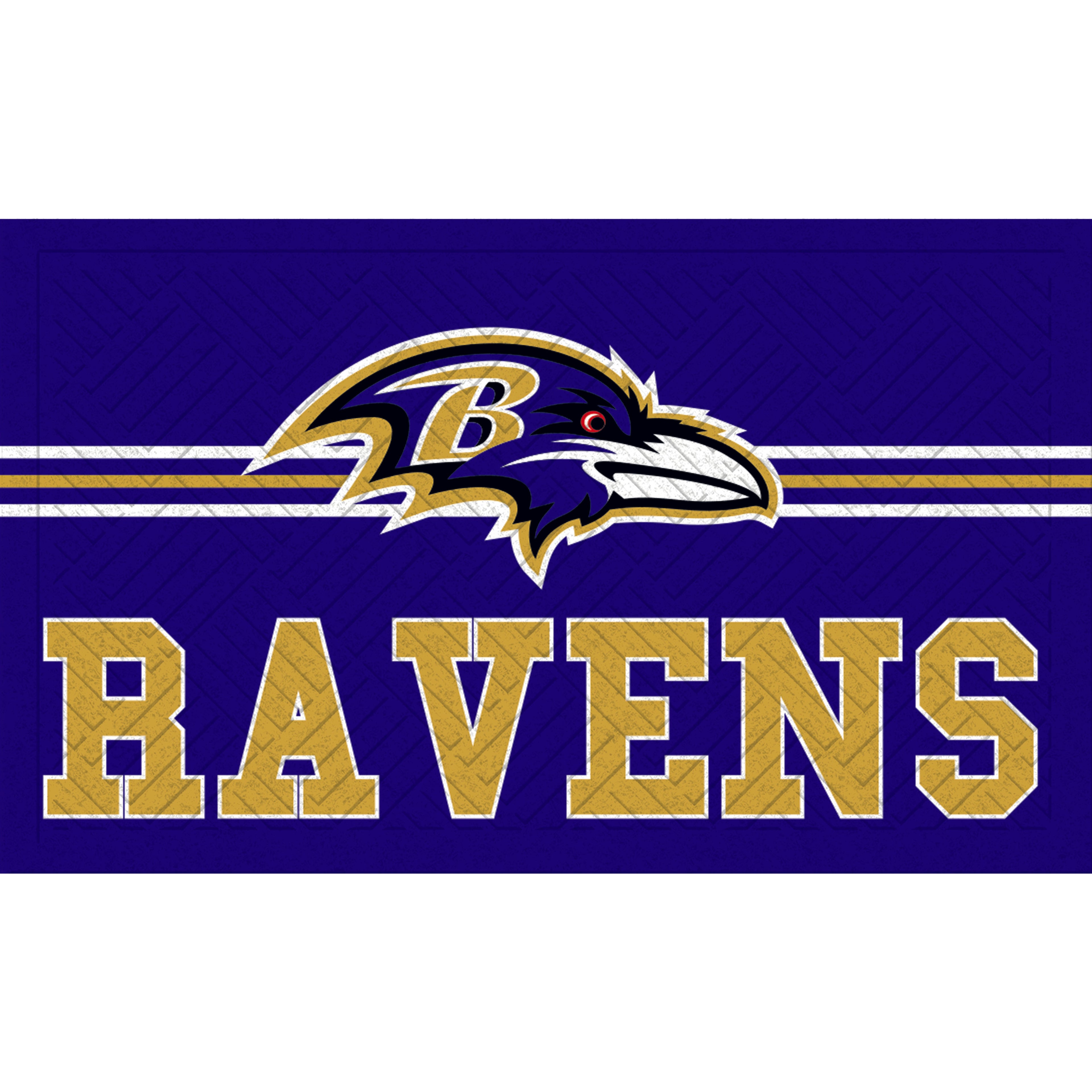 Baltimore Ravens Embossed Mat Cross Hatch
