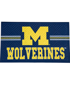 Michigan Wolverines Embossed Mat Cross Hatch