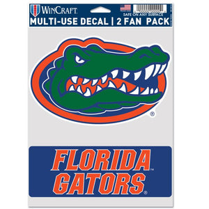 Florida Gators Sports Multi Used Decal 2 Fan Pack