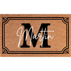 Personalized Monogram with Custom Name Coir Mat