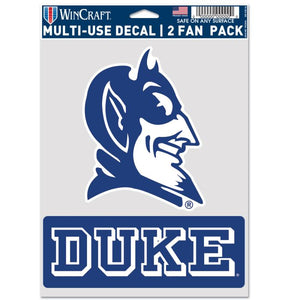 Duke Blue Devils Sports Multi Used Decal 2 Fan Pack