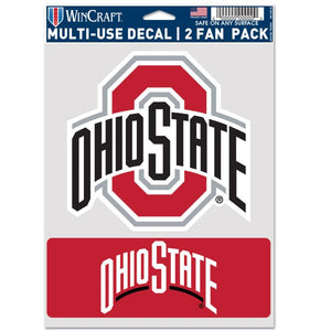 Ohio State Buckeyes Sports Multi Used Decal 2 Fan Pack