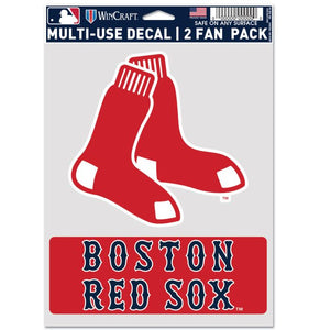 Boston Red Sox Sports Multi Used Decal 2 Fan Pack