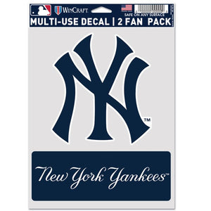 New York Yankees Sports Multi Used Decal 2 Fan Pack