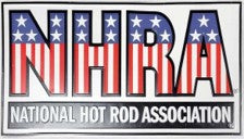 National Hot Rod Association Shaped Embossed Metal Signs