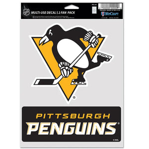 Pittsburgh Penguins Sports Multi Used Decal 2 Fan Pack
