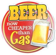 Beer Cheaper Shaped Embossed Metal Signs