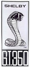 Shelby Gt350 Shaped Embossed Metal Signs