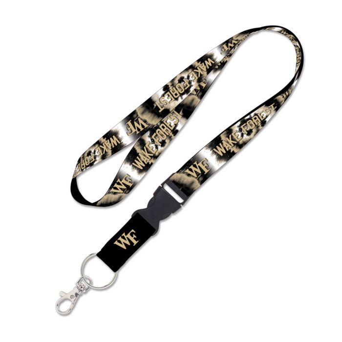 WAKE FOREST : LANYARD W/ TIE DYE BREAKAWAY 1"