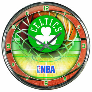 Boston Celtics Chrome Clocks