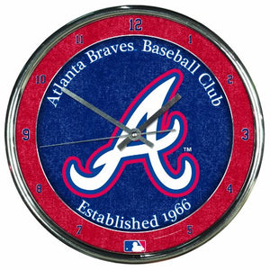 Atlanta Braves Chrome Clocks