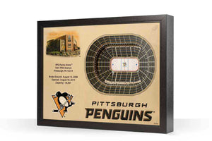 Pittsburgh Penguins 25 Layer Stadium Views 3D Wall Art