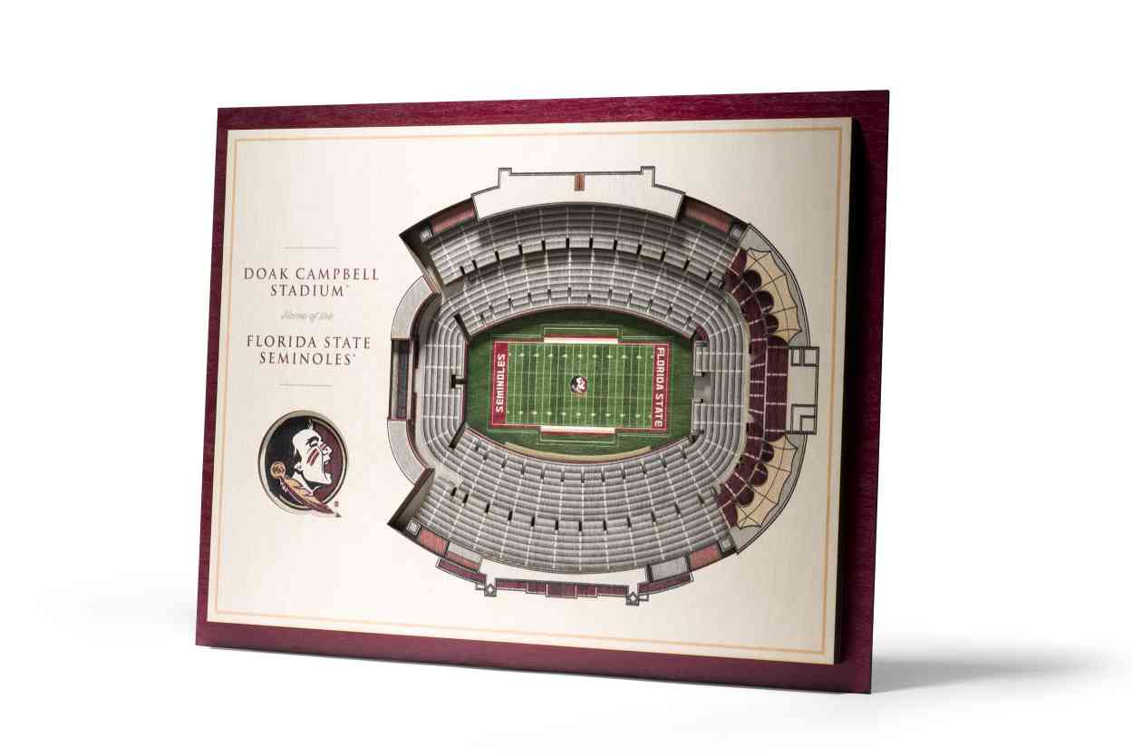 Florida State Seminoles 5-Layer Stadiumviews 3D Wall Art