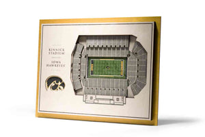 Iowa Hawkeyes 5-Layer Stadiumviews 3D Wall Art