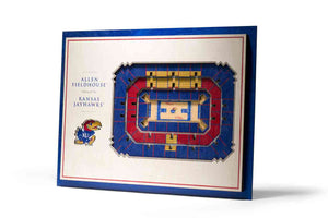 Kansas Jayhawks 5-Layer Stadiumviews 3D Wall Art