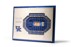 Kentucky Wildcats 5-Layer Stadiumviews 3D Wall Art