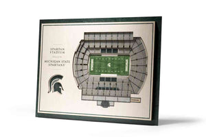 Michigan State Spartans 5-Layer Stadiumviews 3D Wall Art