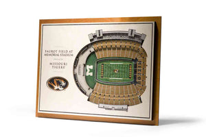 Missouri Tigers 5-Layer Stadiumviews 3D Wall Art