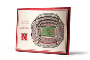 Nebraska Cornhuskers 5-Layer Stadiumviews 3D Wall Art