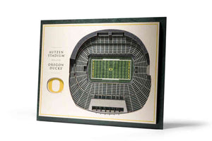 Oregon Ducks 5-Layer Stadiumviews 3D Wall Art