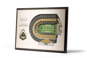 Purdue Boilermakers 5-Layer Stadiumviews 3D Wall Art