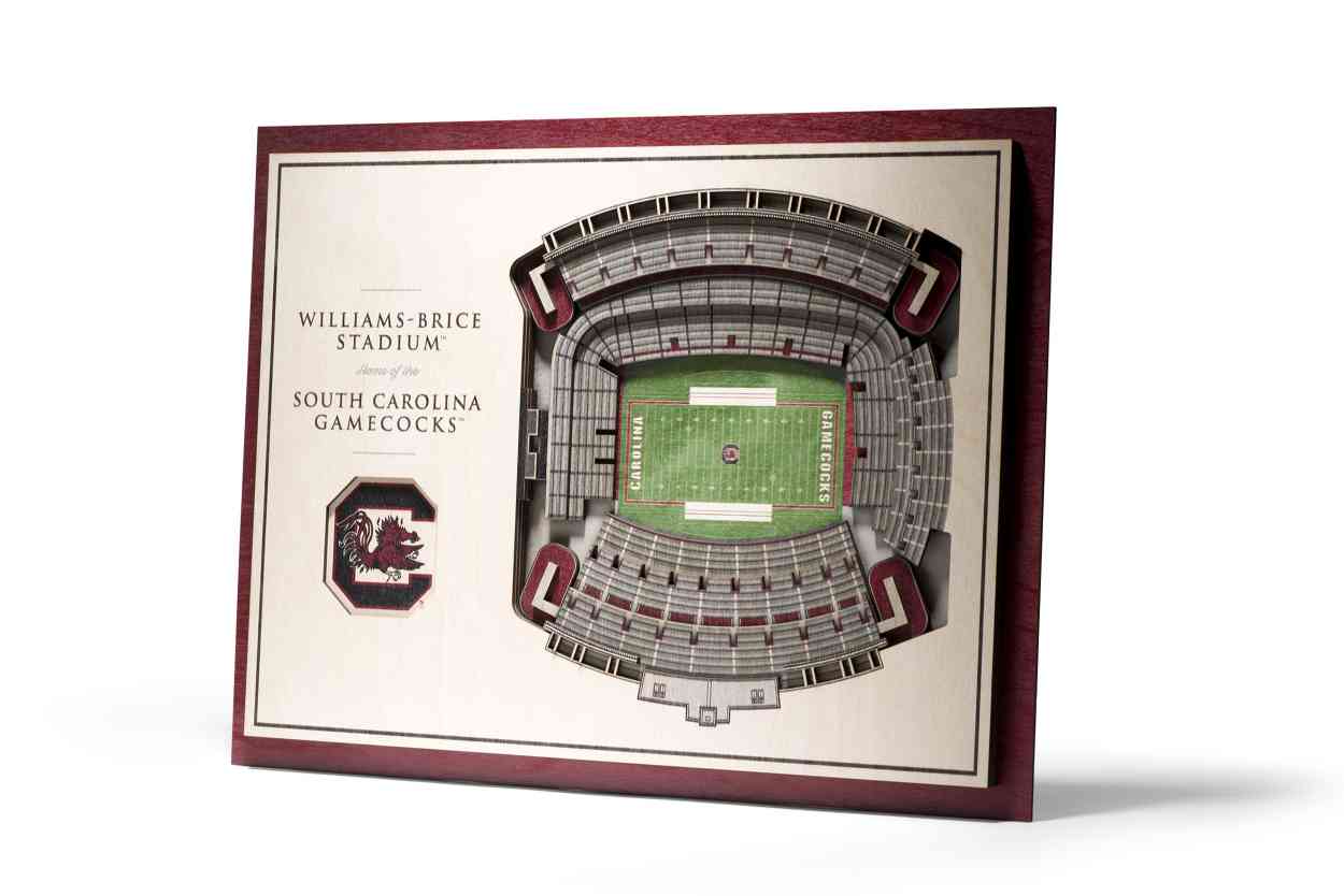 South Carolina Gamecocks 5-Layer Stadiumviews 3D Wall Art
