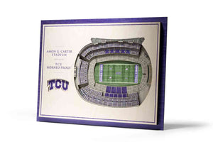 TCU Horned Frogs 5-Layer Stadiumviews 3D Wall Art