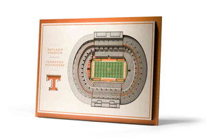 Tennessee Volunteers 5-Layer Stadiumviews 3D Wall Art
