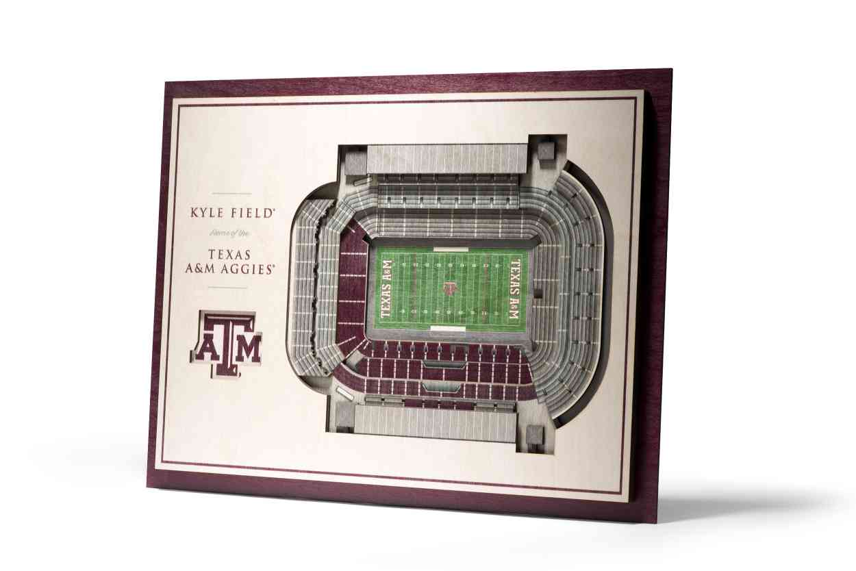 Texas A&M Aggies 5-Layer Stadiumviews 3D Wall Art