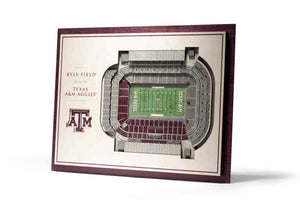 Texas A&M Aggies 5-Layer Stadiumviews 3D Wall Art