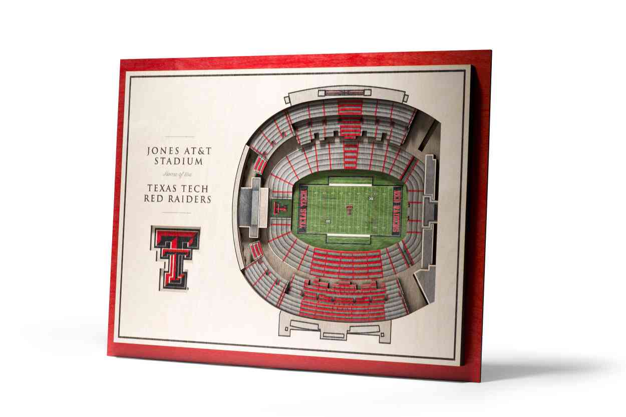 Texas Tech Red Raiders 5-Layer Stadiumviews 3D Wall Art
