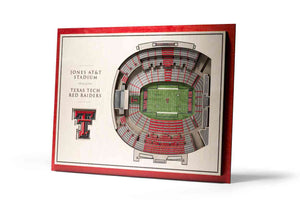 Texas Tech Red Raiders 5-Layer Stadiumviews 3D Wall Art