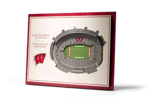 Wisconsin Badgers 5-Layer Stadiumviews 3D Wall Art