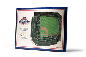 Chicago Cubs World Series 5-Layer Stadiumviews 3D Wall Art