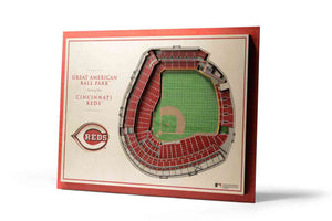 Cincinnati Reds 5-Layer Stadiumviews 3D Wall Art