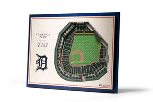 Detroit Tigers 5-Layer Stadiumviews 3D Wall Art