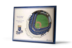 Kansas City Royals 5-Layer Stadiumviews 3D Wall Art