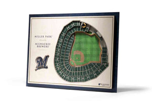 Milwaukee Brewers 5-Layer Stadiumviews 3D Wall Art