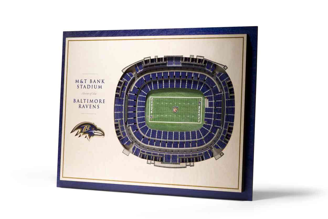 Baltimore Ravens 5-Layer Stadiumviews 3D Wall Art