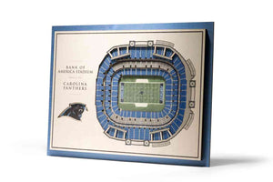 Carolina Panthers 5-Layer Stadiumviews 3D Wall Art